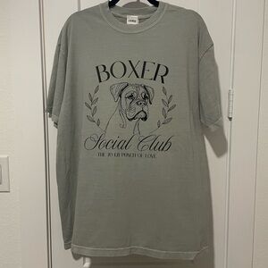 NWT Comfort Colors Bay Green Boxer Dog Tee -XL